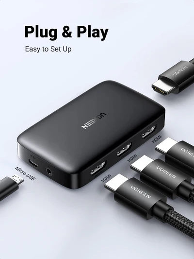 UGREEN CM598 HDMI Switch 3 in 1 Out 4K HDMI Switcher