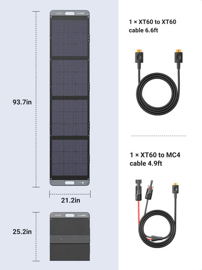 Ugreen Foldable Solar Panel for Portable Power Station (200 W)