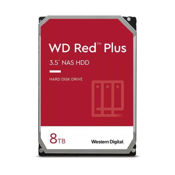 WD Red Plus NAS 8TB Hard Drive 3.5-Inch -WD80EFPX
