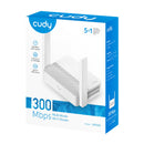 Cudy WR300 N300 Wi-Fi  Multi-Mode Router with Fast Ethernet, Single-band (2.4 GHz)