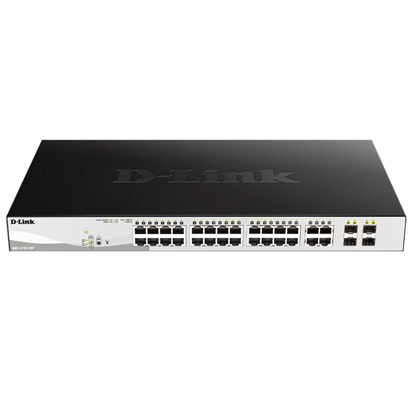 D-Link DGS-F1210-26PS-E 24 port Managed Gigabit Switch with 24 10/100/1000 Mbps PoE ports, 2 Gigabit SFP uplink ports (DGS-F1210-26PS)