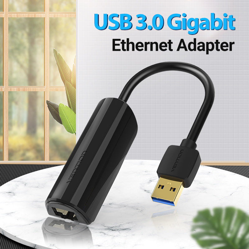 Vention USB 3.0-A To Gigabit Ethernet Adapter Gray 0.15m Aluminum Alloy Type (VEN-CEWHB)