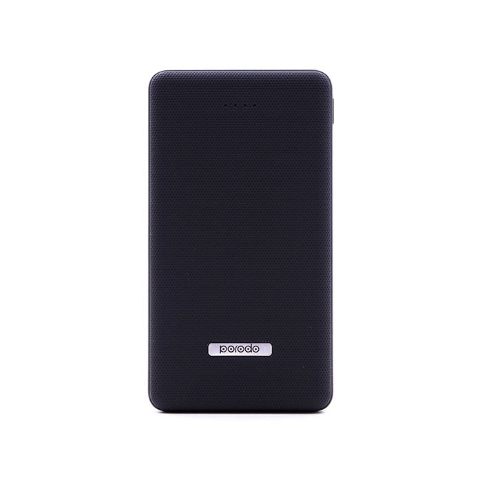 Porodo Dual USB Power Bank 10000mAh with Rubberised Surface (PD-PB111-BK)