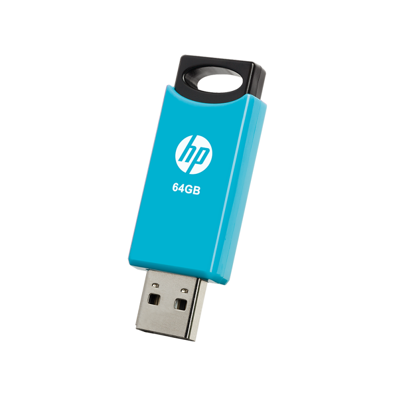 HP 64GB v212 USB 2.0 Metallic Flash Drive - Light Blue (HPFD212LB-64)