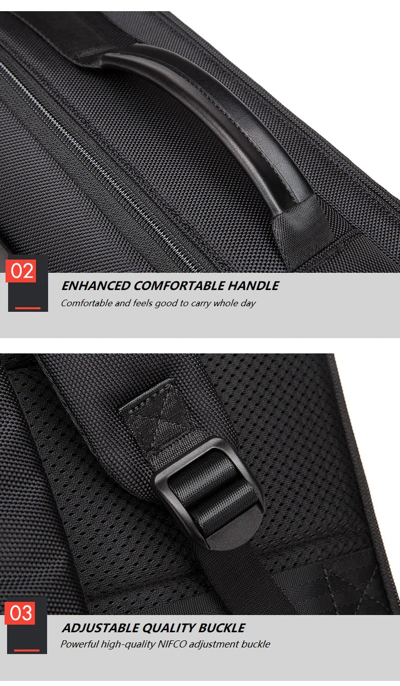 BANGE Business Smart Backpack - Waterproof, Fit 15.6" Inch Laptop Backpack with USB Charging Port, Travel Durable Backpack, Anti-theft Lock