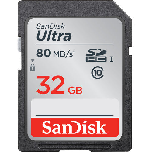 Sandisk 32GB Ultra SDHC memory card for camera