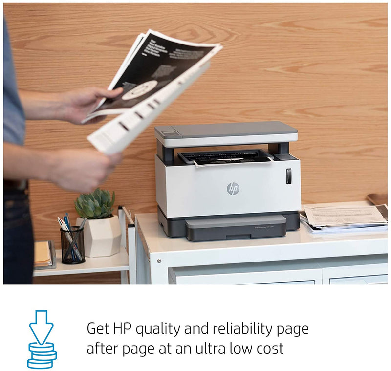 HP 4RY26A Neverstop Laser 1200W Wireless, Print, Scan, Copy,Automated Document Feeder, Mono Printer