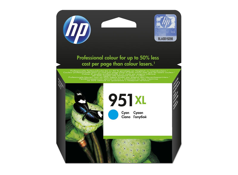 HP 951XL High Yield Cyan Original Ink Cartridge - CN046AE