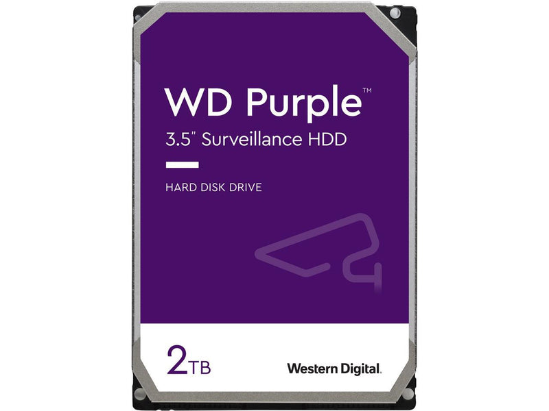 WD Purple Surveillance Hard Drive - 2 TB, 64 MB, 5400 rpm