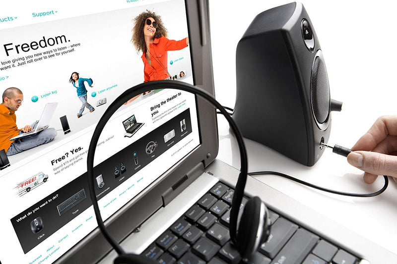Logitech Z130 Compact 2.0 Stereo Speakers, 3.5mm Jack, Black