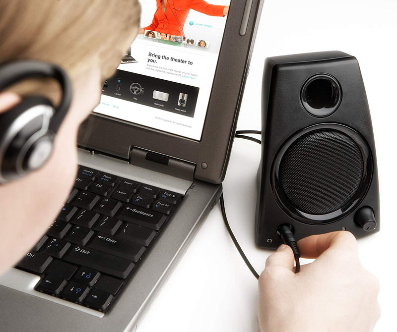 Logitech Z130 Compact 2.0 Stereo Speakers, 3.5mm Jack, Black