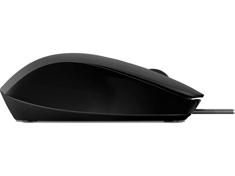 HP 150 USB Wired Mouse - Elegant Ergonomic Design, 1600 DPI Optical Tracking, USB Plug & Play - 240J6AA