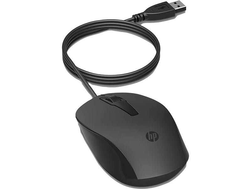 HP 150 USB Wired Mouse - Elegant Ergonomic Design, 1600 DPI Optical Tracking, USB Plug & Play - 240J6AA