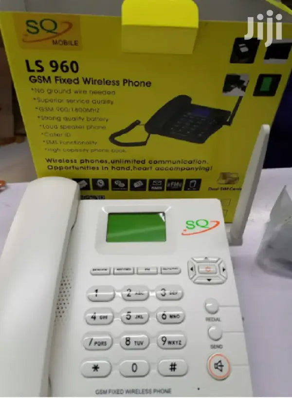 SQ LS 960 Fixed Wireless Landline Phone White GSM SMS FM