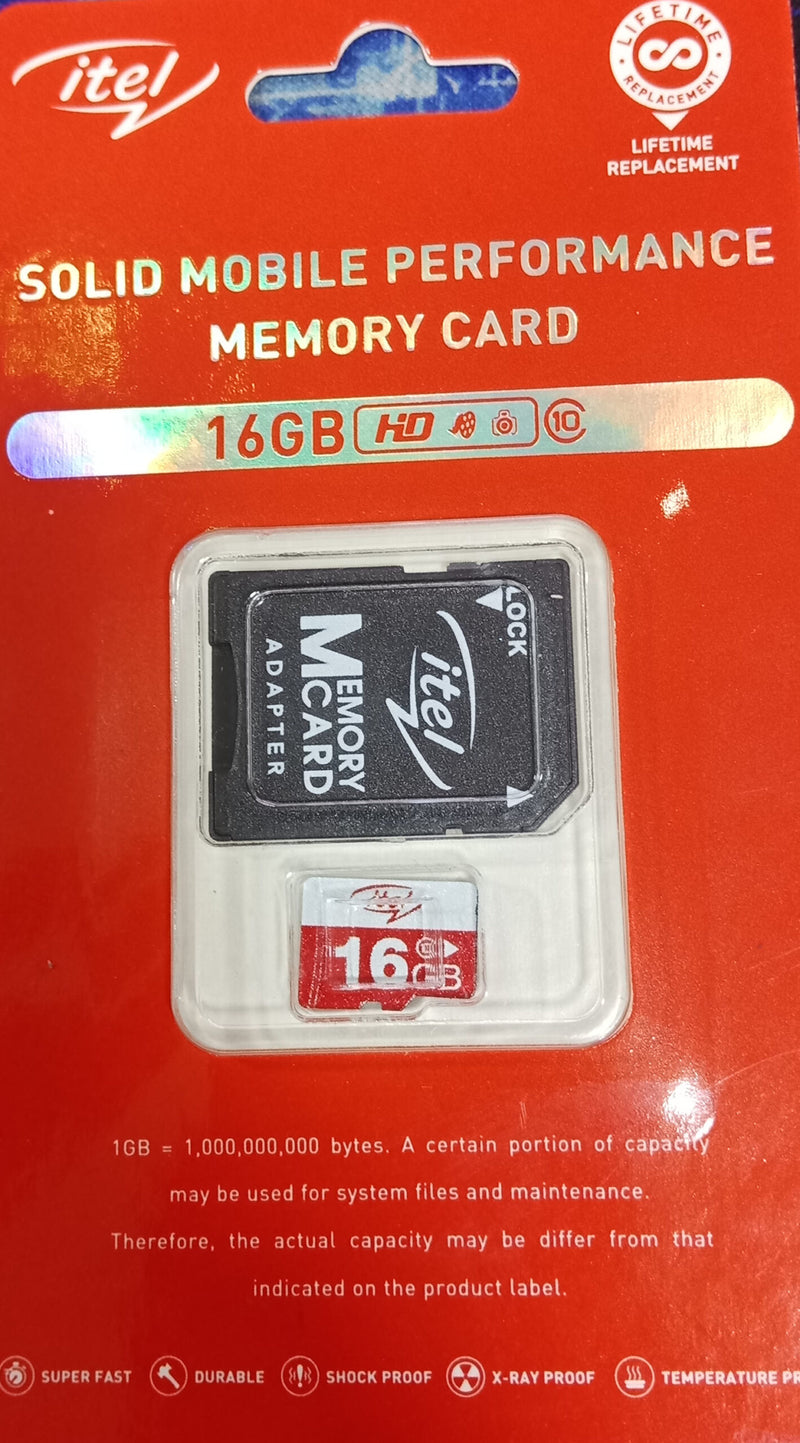 Itel 16GB MicroSD Memory Card