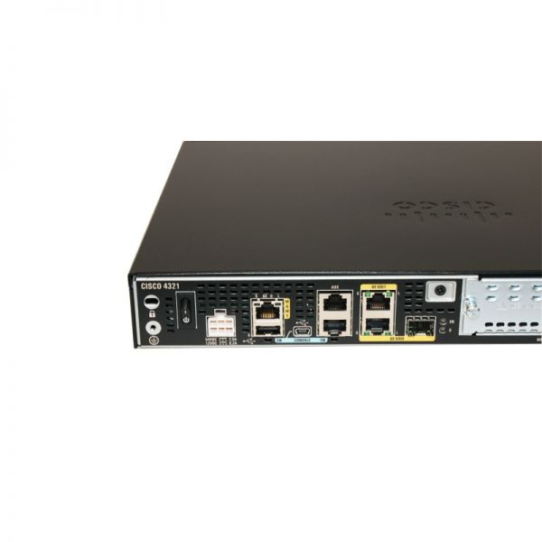 Cisco ISR4321/K9 4321 Integrated Service Router - Aggregate Throughput 50 Mbps to 100 Mbps, Total onboard WAN or LAN 10/100/1000 ports 2, RJ-45-based ports 2