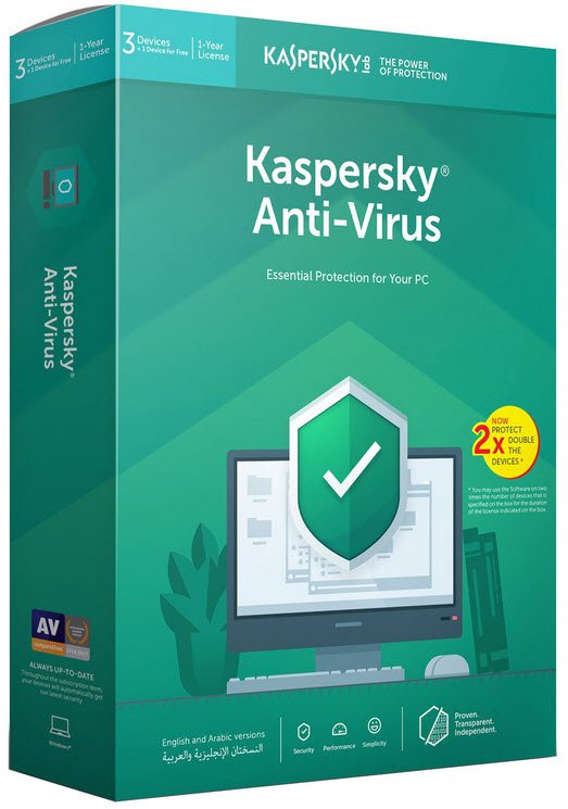 Kaspersky Antivirus 4 Licenses for 1 year (KL1171QXDFS-20ENG1)