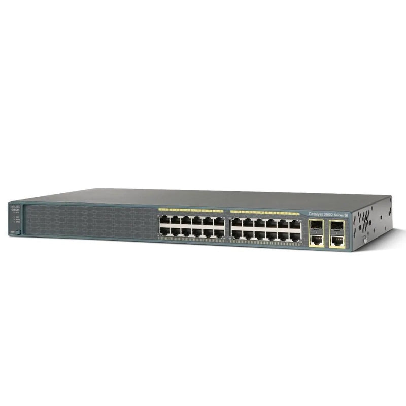 Cisco WS-C2960-24PC-S Catalyst 2960 24-PT 10/100 Ethernet Switch -Rack-mountable 1U, Power Over Ethernet (PoE