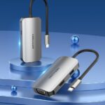Vention TOAHB USB C (4 in 1) To HDMI/VGA/USB3.0/ Docking Station - High-speed transmission of 5Gbps