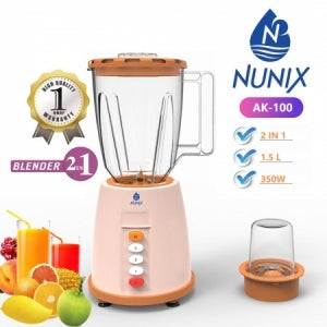 Nunix AK-100 2in1 Blender With Grinding Machine - 1.5 Liters