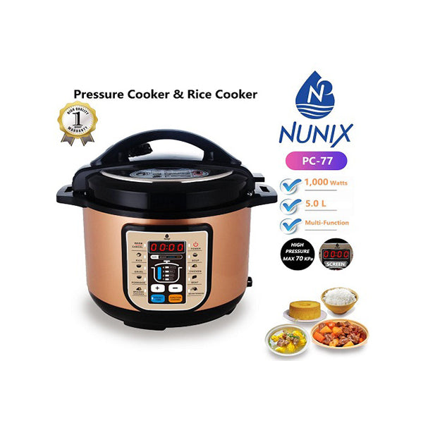 Nunix PC77 5LTRS Electric Pressure Cooker 