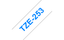 Brother TZe-253 Labelling Tape Cassette – Blue on White, 24mm wide