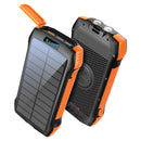 Promate Rugged Ecolight solar 20000mAh  Powerbank - with Built-in USB-C & Lightning Cables