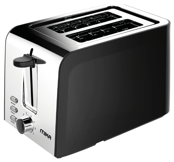 Mika MTS2205 2 Slice Toaster - 700W, Browning Control 7 Setting