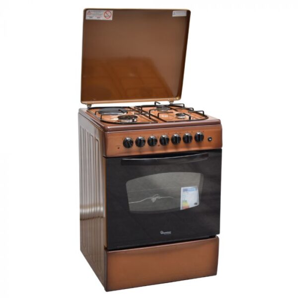 Ramtons RF/401 3 Burner Gas Cooker - with 1 Electric Plate, Auto-Ignition, Electric oven/grill, Thermostat