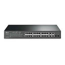 TP-Link 24-Port 10/100Mbps + 4-Port Gigabit Smart PoE+ Switch T1500-28PCT (TL-SL2428P)