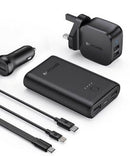 Ravpower RP-PB210 6-In-1 Prime Power Bank Combo - Charger, Powerbank, 3 In 1 Charging Cable, Car Chager