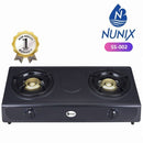 Nunix SS002 Gas Stove Table Top Stainless Steel Double Burner