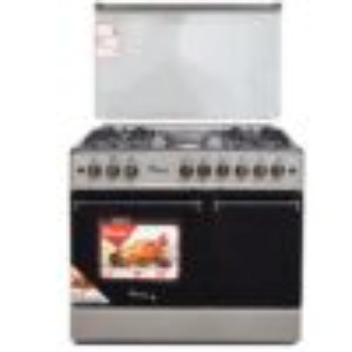 Ramtons RF/495 4 Burners Gas Cooker - with 2 Electric Plates, Gas cylinder compartment