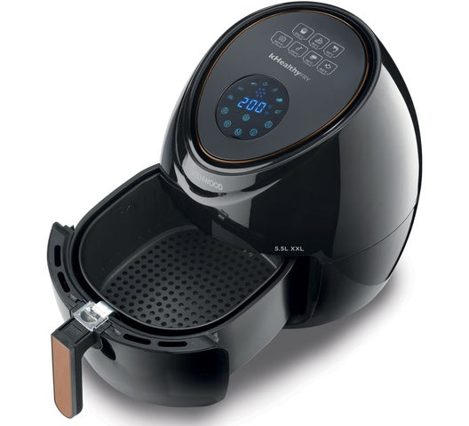 Kenwood HFP50.000BK 5.5Liters Air Fryer - 7 preset programs, Non-stick coating removable basket with handle