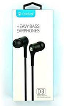 Celebrat D3 Heavy Bass In-Ear Earphones - With Microphone, Cable length:1.2m