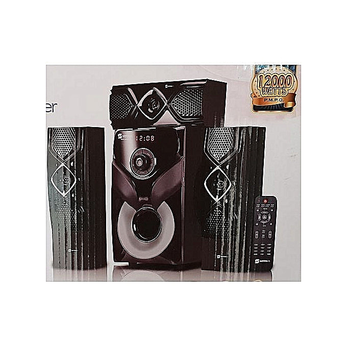 Sayona SHT-1218BT -3.1 CH Speaker - 12000W P.M.P.O - bluetooth , USB & SD Card Support with Karaoke
