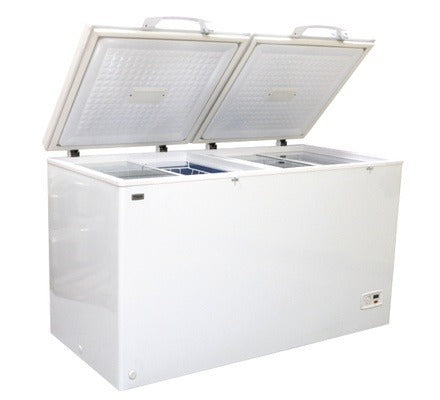 Mika MCF420W (SF590W) 400Ltrs Deep Freezer - Cool pack - Maintain cold during power cuts, Two basket