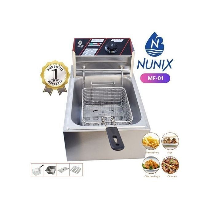 Nunix MF-01 Single Stainless Steel Deep Fryer