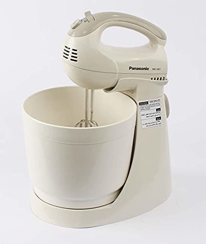 Panasonic 3liters Electric Hand Mixer (MK-GB1WTZ) - Two types of racquets (eggs and dough), Multi-speed.