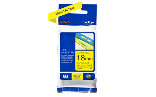 Brother TZE-641 Labelling Tape Cassette 18mm Black on Yellow