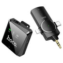 Hoco S31 stream wireless microphone with 3-in-1 Receiver  for Lightning - Wireless connection, 50 meters Transmission rang,  microphone 400mAh, receiver 320mAh.