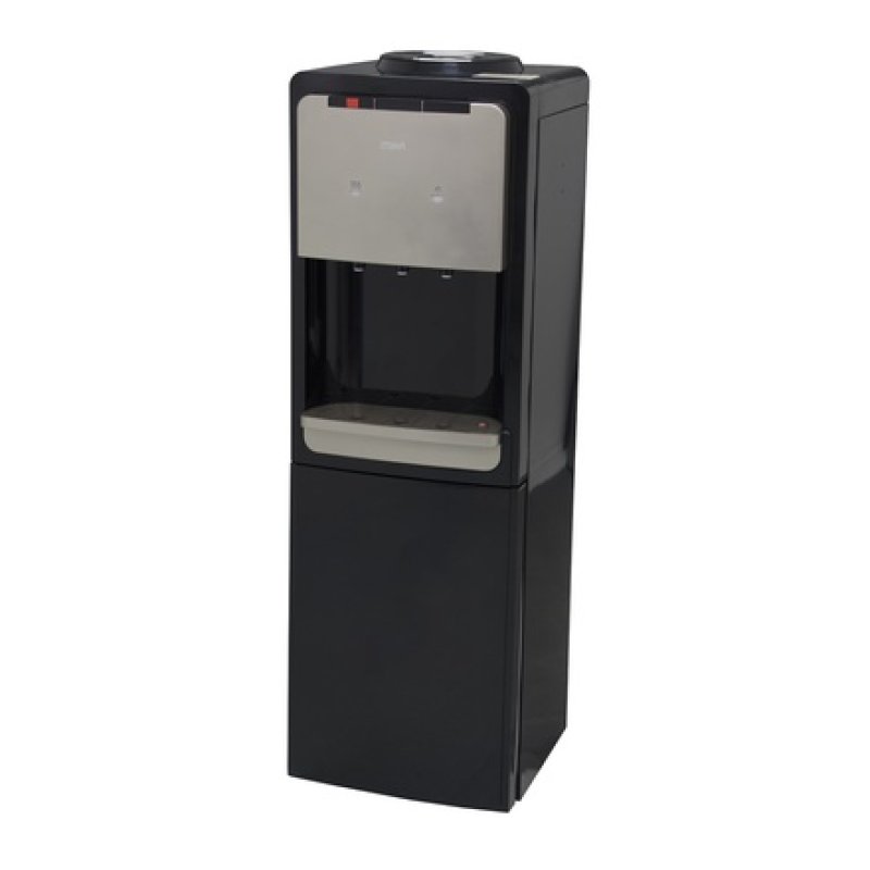 Mika MWD2606/BLS Water Dispenser - Standing, Hot, Normal & Compressor Cooling (3 Taps), with Cabinet & LCD Display