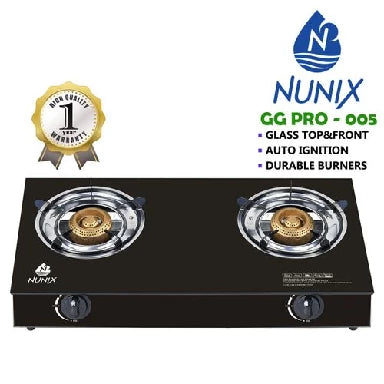 Nunix GG PRO Tampered Glass Top Gas Table Cooker