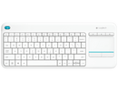 Logitech K400 Plus Wireless Touch Keyboard – PC-to-TV Control with Built-in Touchpad, Compact & Quiet for Smart TV, HTPC, Windows