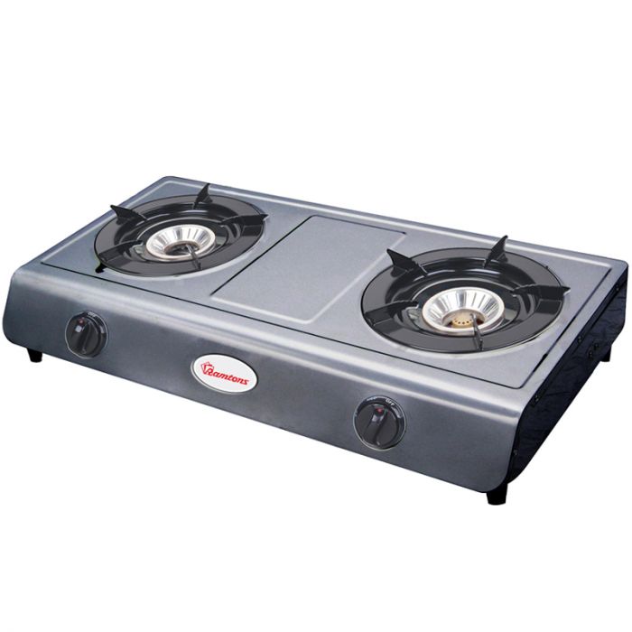 Ramtons RG/515 2 Burner Table Top Gas Cooker - Non Stick Body, Auto ignition