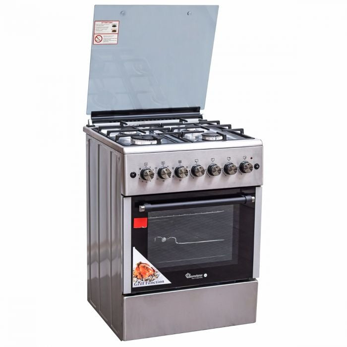 Ramtons RF/494 3 Burners Gas Cooker - with 1 Electric plate, Cast iron pan supports