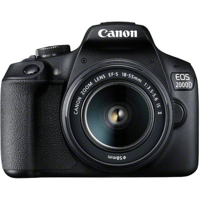 Canon EOS 2000D DSLR Camera and EF-S 18-55 mm f/3.5-5.6 IS II Lens (2728C003AA)