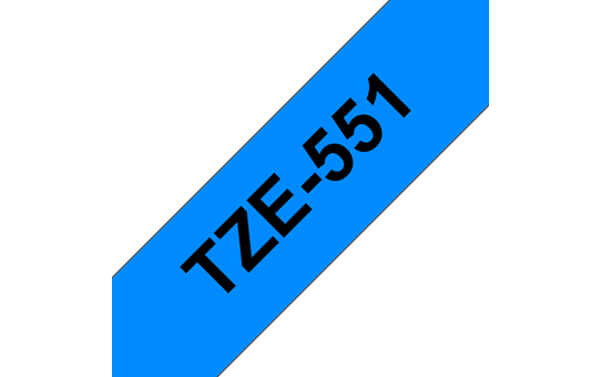 Brother TZe-551 Labelling Tape Cassette – Black on Blue, 24mm wide