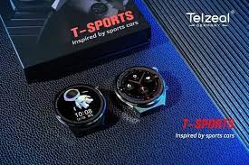 Telzeal T Sports Amoled Display SmartWatch - Wireless Charging, 7 Theme Modes