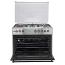 Mika MST90PU5GHI/2WFO Standing Cooker - 5 gas burners with Dual WOK by Sabaf, Auto ignition